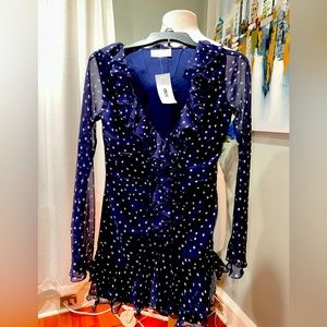 ASOS Polka Dotted Mini Dre’s with Long Sleeves